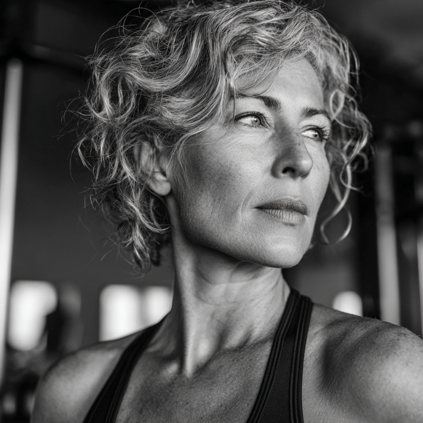 Persoane mature făcând exerciții de fitness în grup